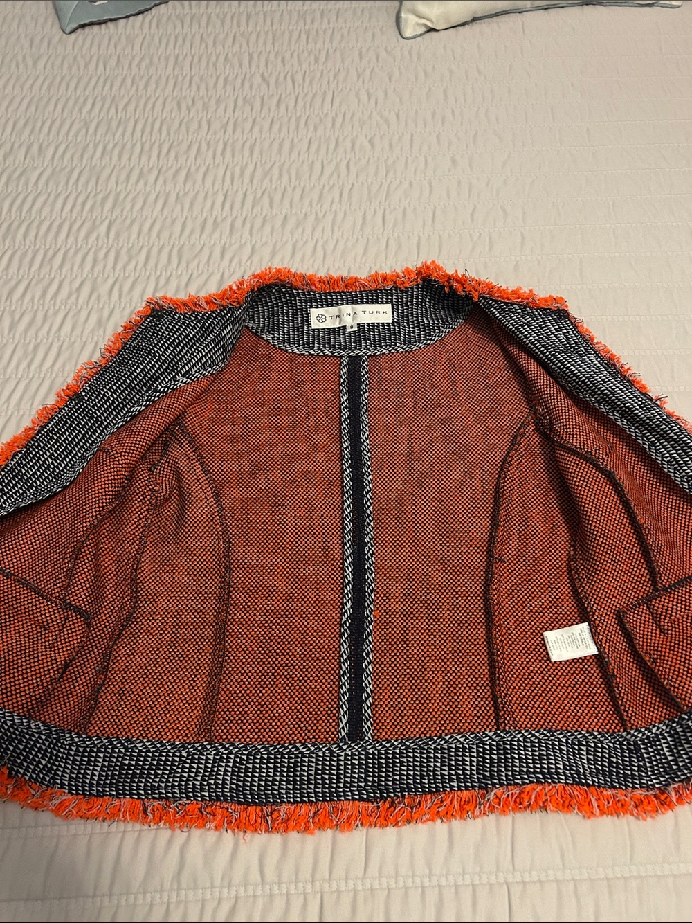 Trina Turk - 3/4 Sleeve Hook Front Jacket, Size 8 - Picture 6 of 11